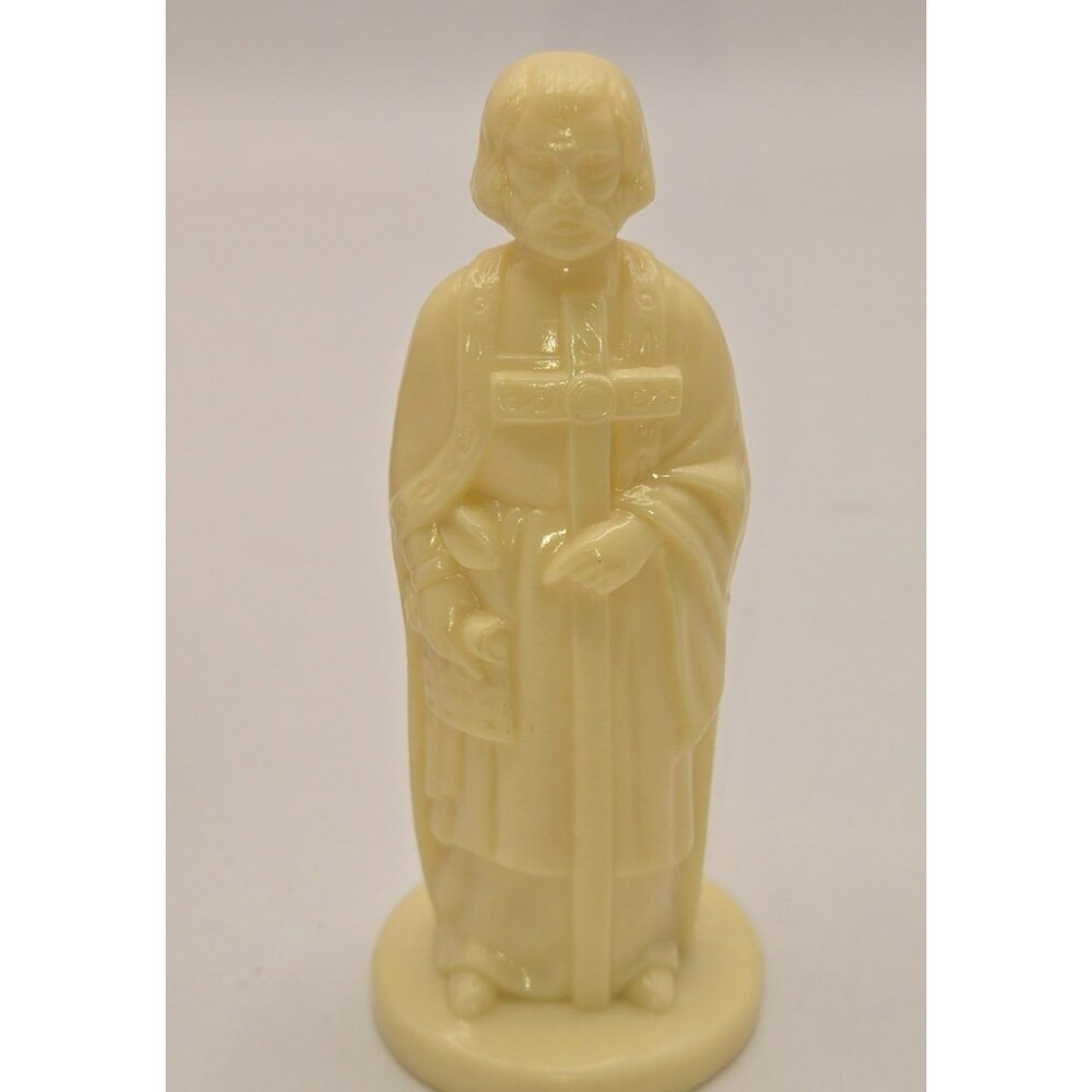 Vintage Vintage ROXY Plastic Car Dashboard Saint Statue Figurine Weighted Base 2